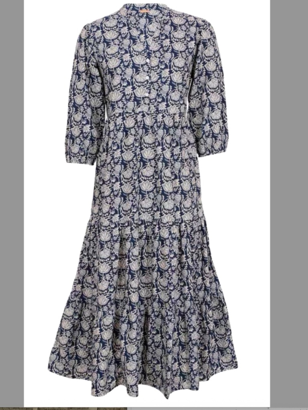 Karma East Blue Tiered maxi dress sz L
